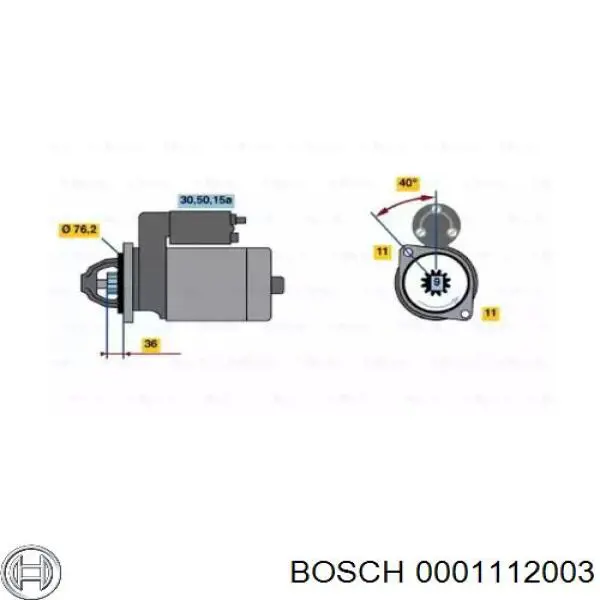 0001112003 Bosch Arranque motores