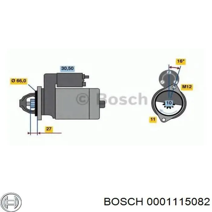 0001115082 Bosch motor de arranque