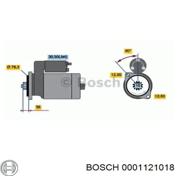0001121018 Bosch motor de arranque