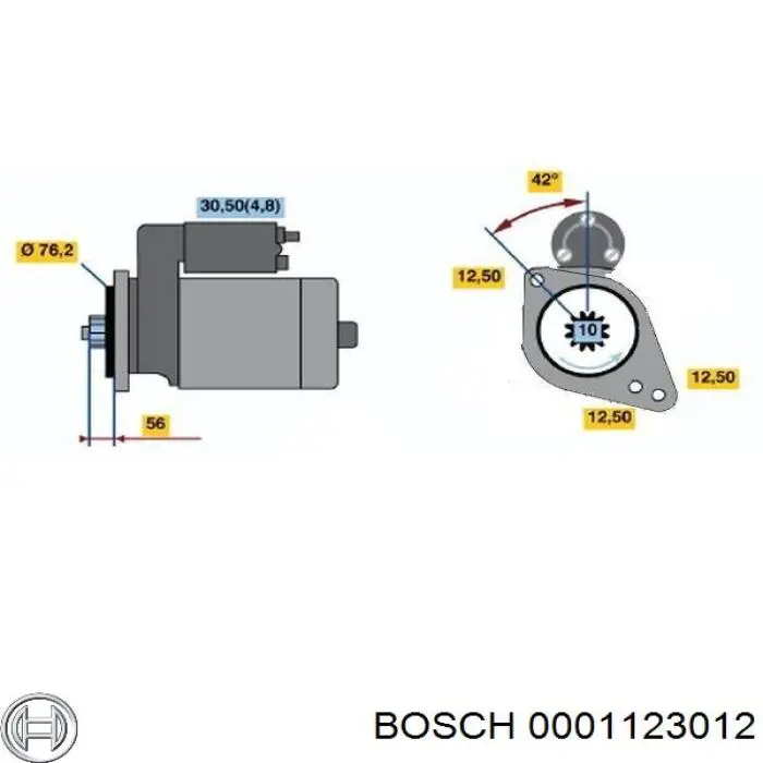 0001123012 Bosch motor de arranque