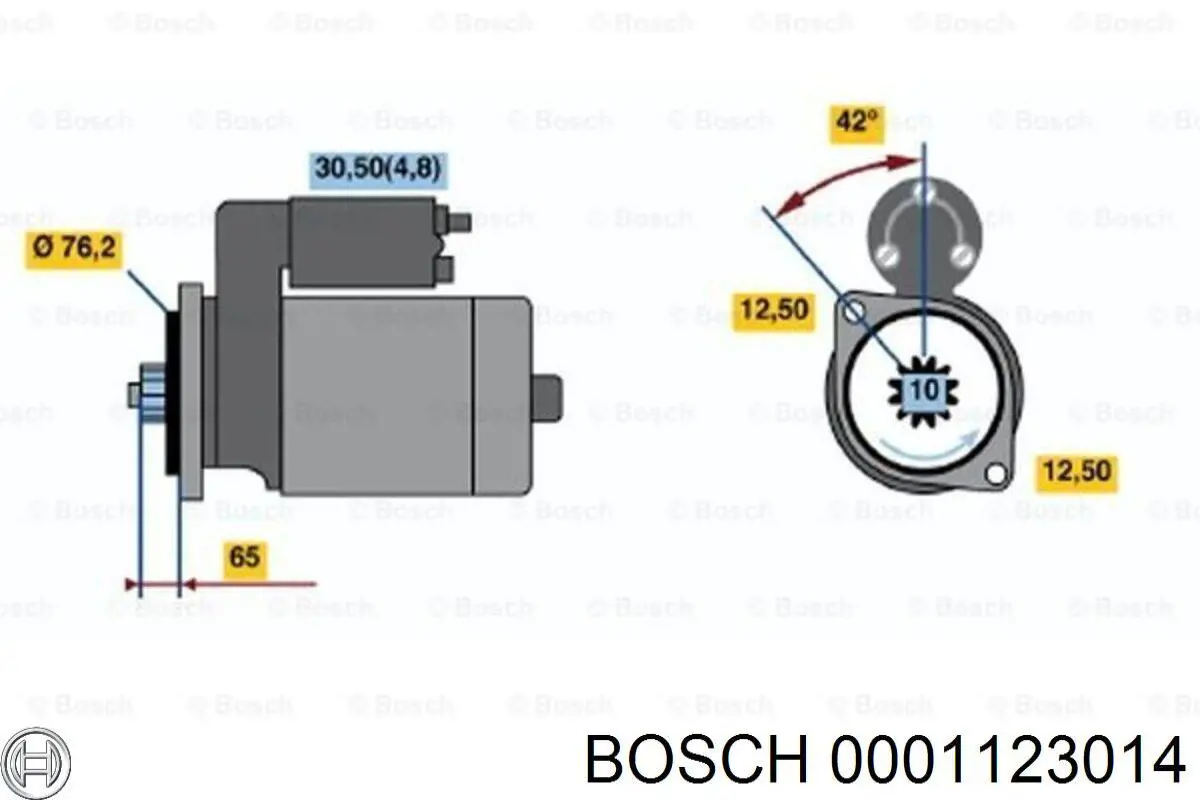 0001123014 Bosch motor de arranque
