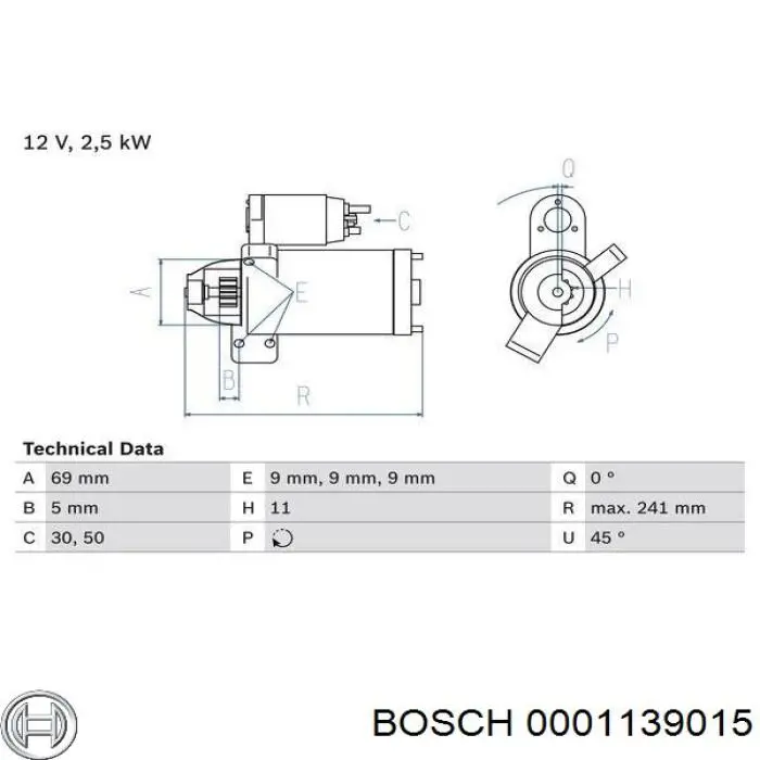 Comprar 0001139015 Bosch Motores de arranque