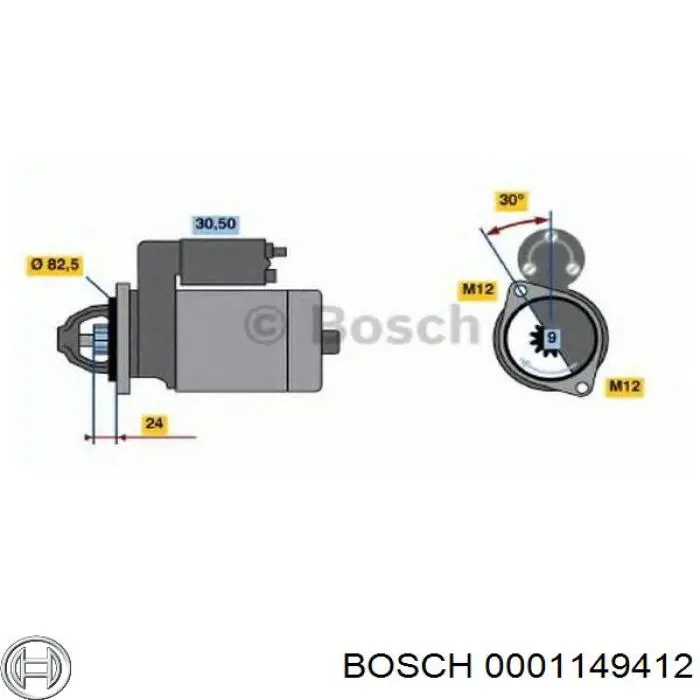0001149412 Bosch motor de arranque