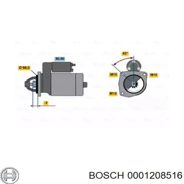 0001208516 Bosch motor de arranque