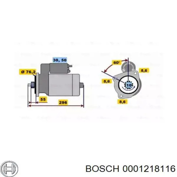 Comprar 0001218116 Bosch Motores de arranque