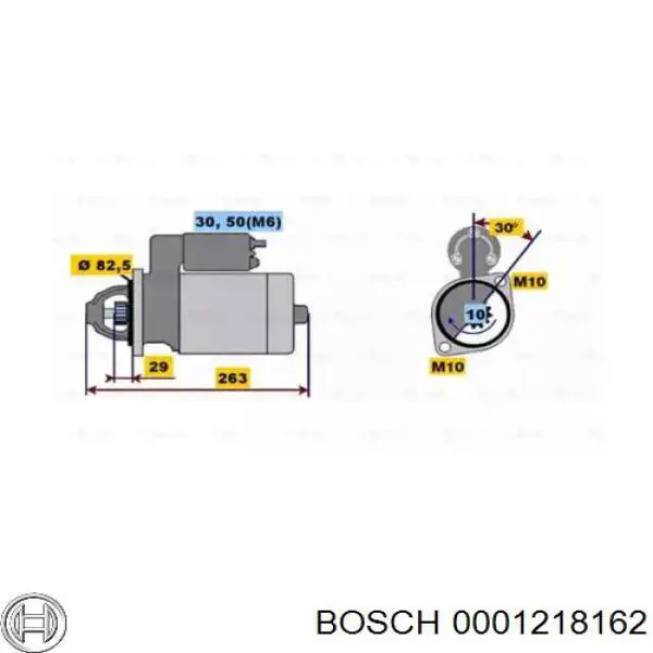 Motor de arranque 0001218162 Bosch