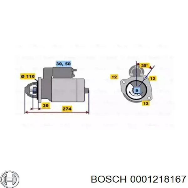 Burro de arranque  Bosch 0001218167 precio, desde 90,02 EUR