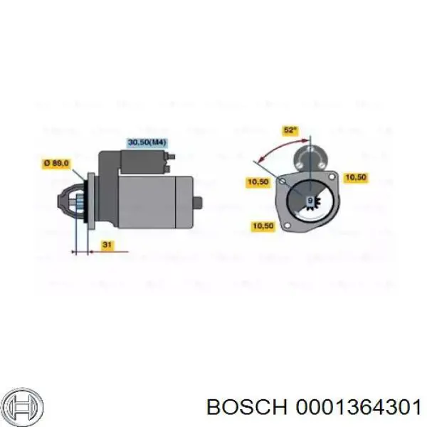 Arrancador Bosch 0001364301