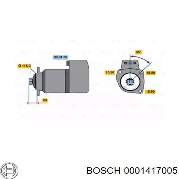 0001417005 Bosch motor de arranque