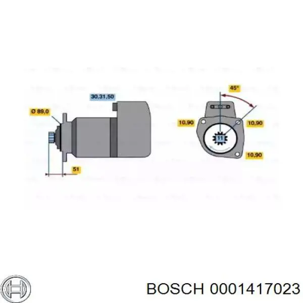 Comprar 0001417023 Bosch Motores de arranque