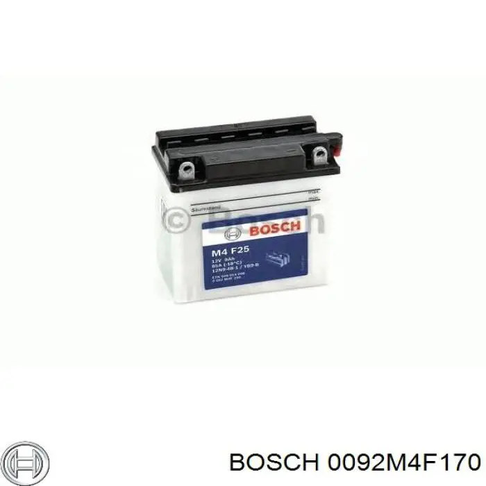 Batería de Arranque Bosch Funstart FreshPack 4 ah 12 v B00 (0092M4F170)