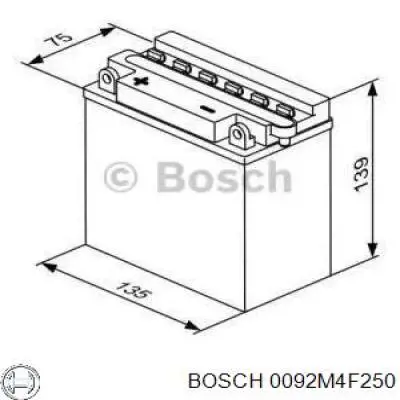 Batería 0092M4F250 Bosch