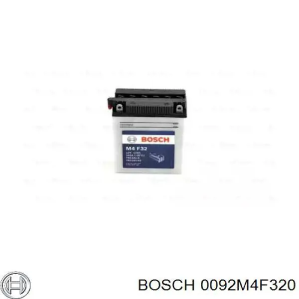 Batería de Arranque Bosch Funstart FreshPack 12 ah 12 v B00 (0092M4F320)