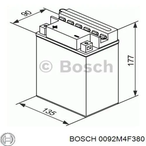 Batería de Arranque Bosch 14 ah 12 v B00 (0092M4F380)