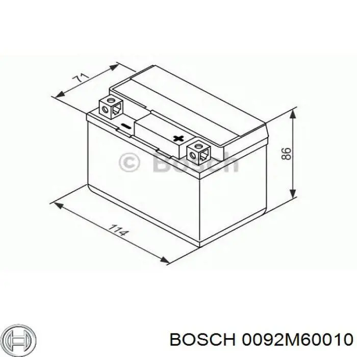 Batería de Arranque Bosch Funstart AGM 3 ah 12 v B00 (0092M60010)