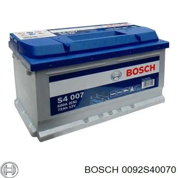 Batería de Arranque Bosch S4 Silver 72 ah 12 v B13 (0092S40070)