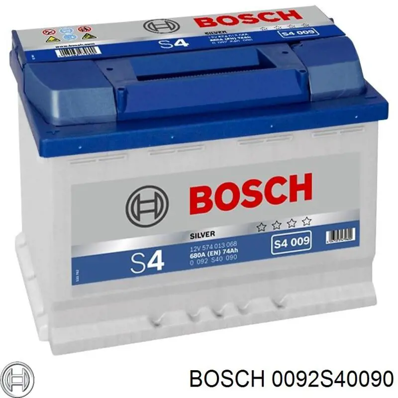 Batería de Arranque Bosch S4 Silver 74 ah 12 v B13 (0092S40090)