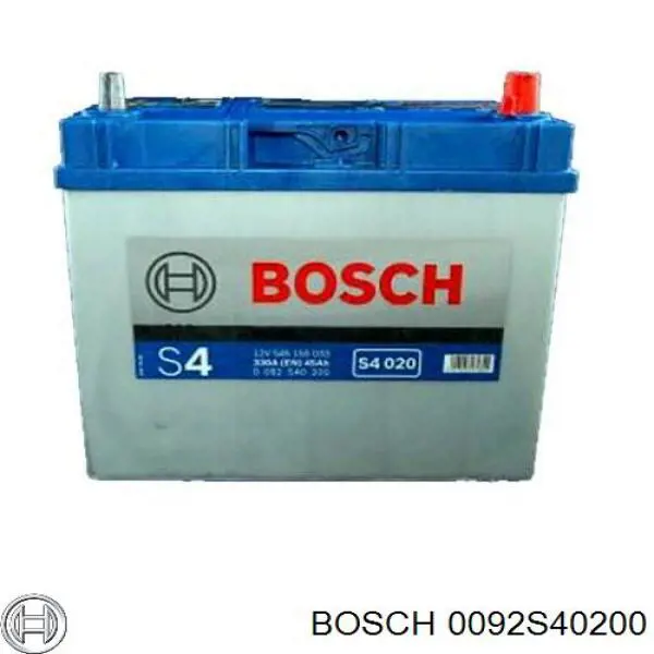 Batería de Arranque Bosch S4 Silver 45 ah 12 v B00 (0092S40200)