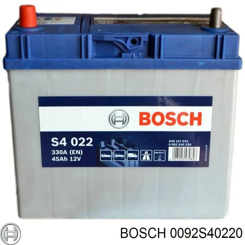 Batería de Arranque Bosch S4 Silver 45 ah 12 v B00 (0092S40220)