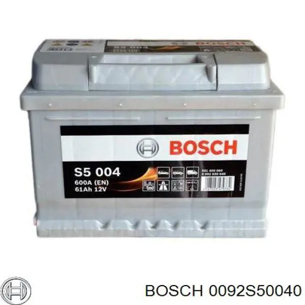Batería de Arranque Bosch S5 Silver Plus 61 ah 12 v B13 (0092S50040)