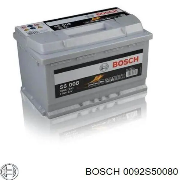 Batería de Arranque Bosch S5 Silver Plus 77 ah 12 v B13 (0092S50080)