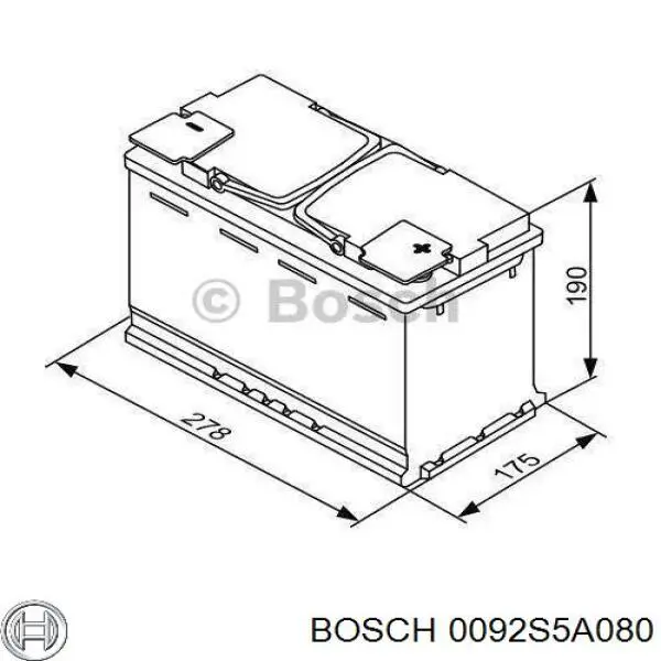 Batería de Arranque Bosch 70 ah 12 v B13 (0092S5A080)