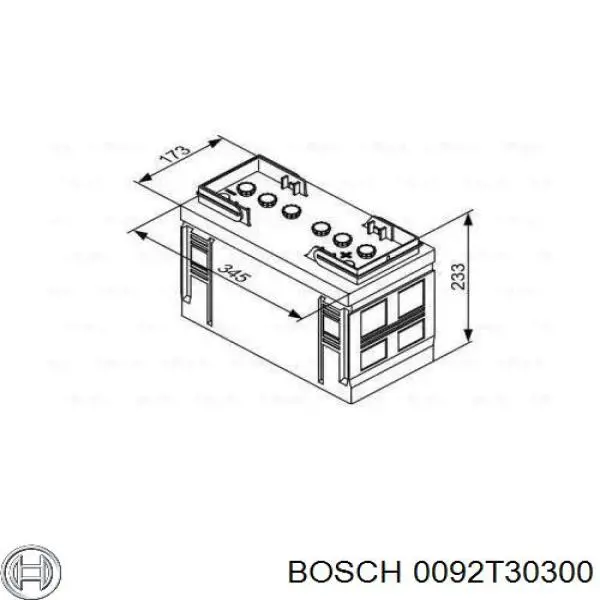 Batería Bosch 0092T30301