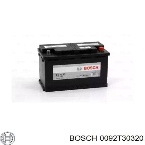 Batería de Arranque Bosch T3 100 ah 12 v B03 (0092T30320)