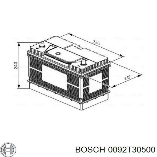 Batería de Arranque Bosch (0092T30500)