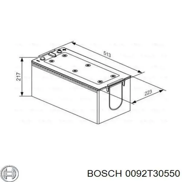 Batería Bosch 0092T30550