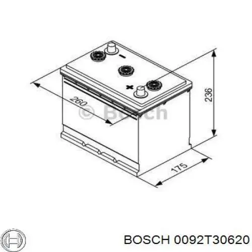 Batería Bosch 0092T30620
