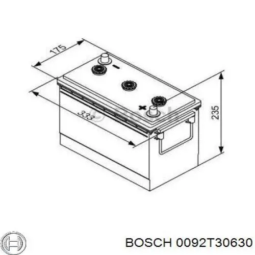 Batería Bosch 0092T30630