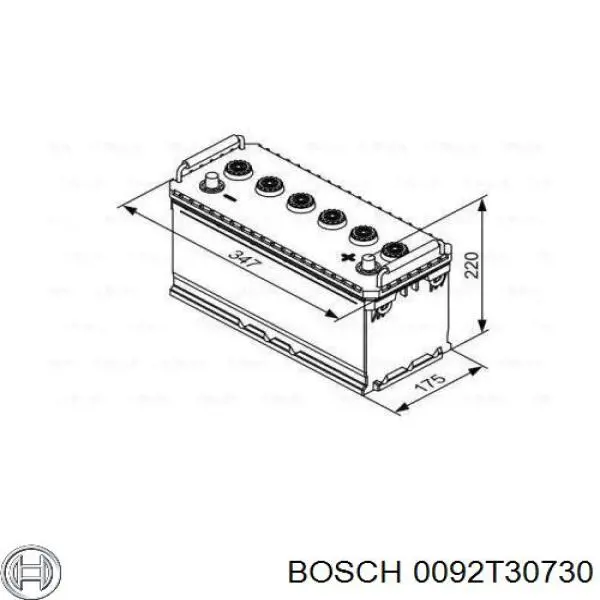 Batería Bosch 0092T30730
