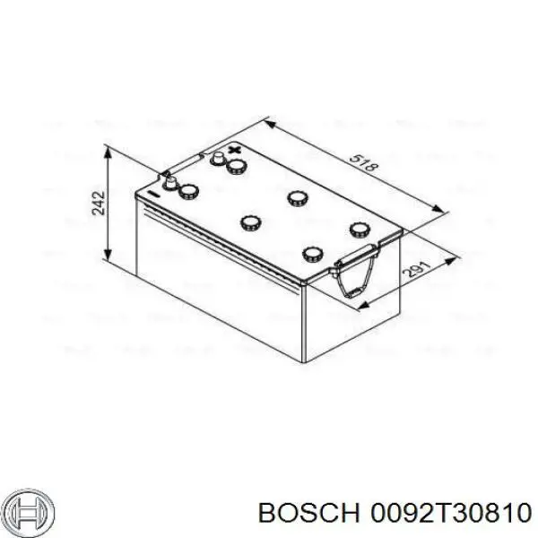 Batería de Arranque Bosch T3 220 ah 12 v B00 (0092T30810)
