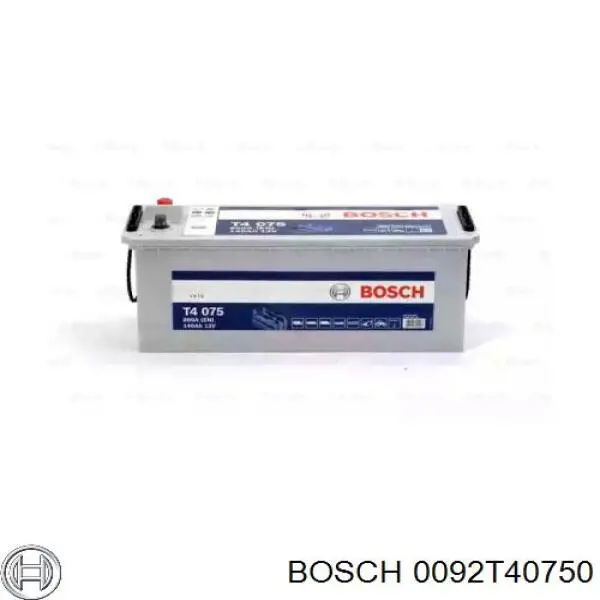 Batería de Arranque Bosch T4 140 ah 12 v B00 (0092T40750)