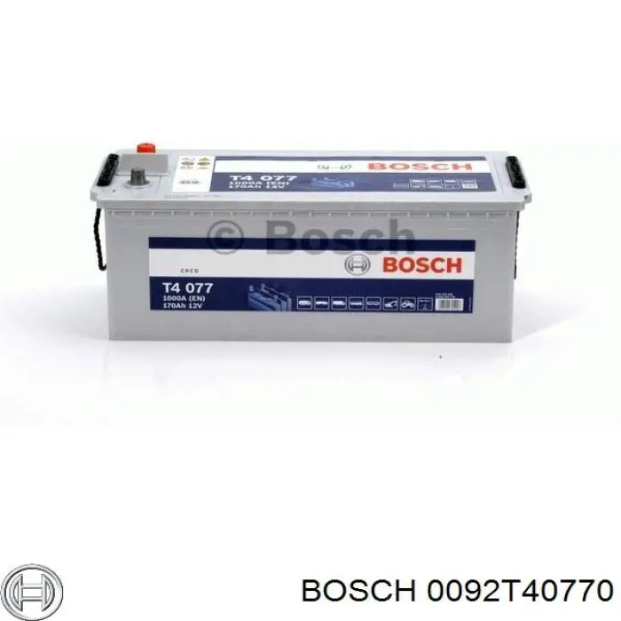 Batería de Arranque Bosch T4 170 ah 12 v B00 (0092T40770)
