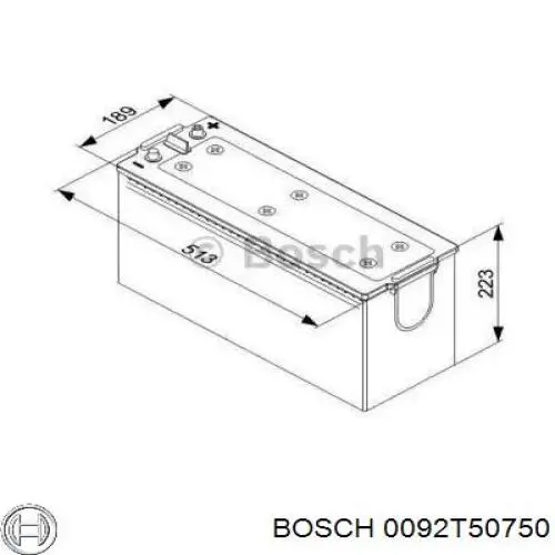 Batería Bosch 0092T50750