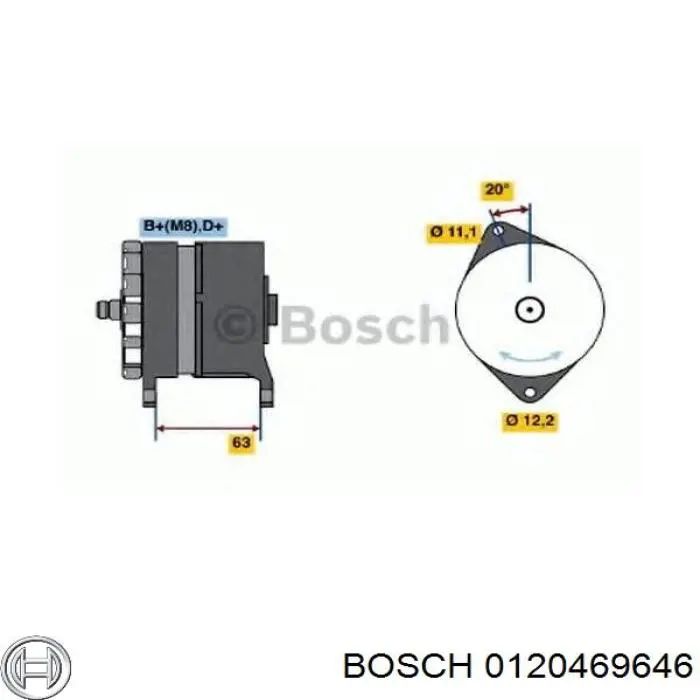 0120469646 Bosch alternador