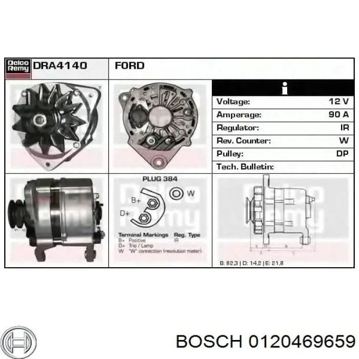 0120469659 Bosch alternador