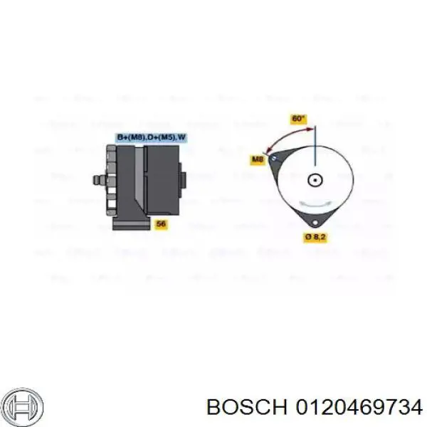 0120469734 Bosch alternador