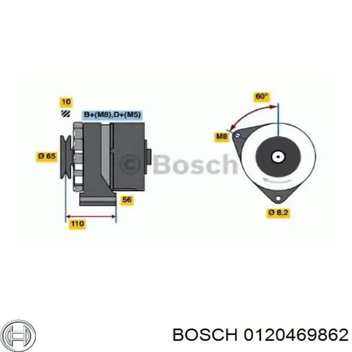 Alternador 0120469862 Bosch