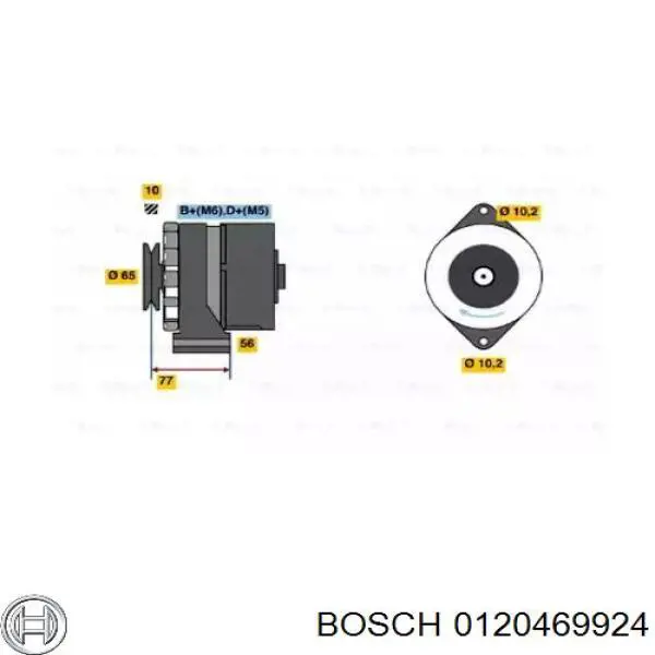 0120469924 Bosch Alternador de coche