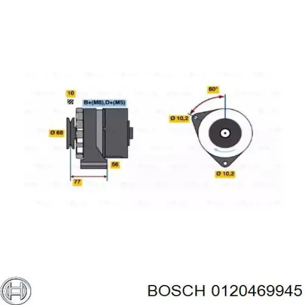 0120469945 Bosch alternador
