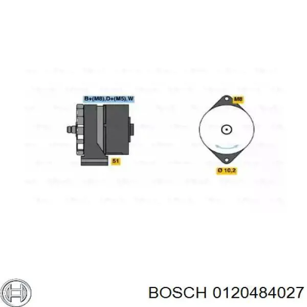 0120484027 Bosch alternador