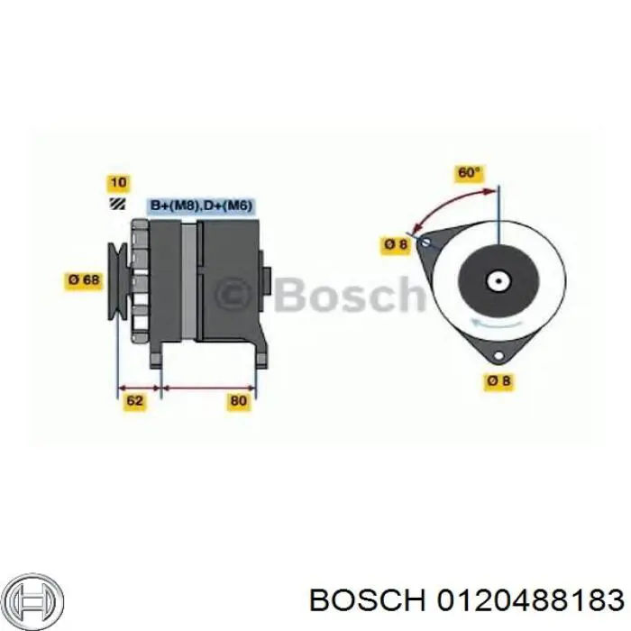 0120488183 Bosch alternador