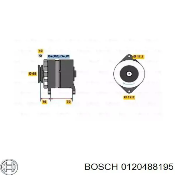 Alternador del motor Bosch 0120488195 precio, desde 223,48 EUR