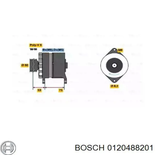 Alternador 0120488201 Bosch