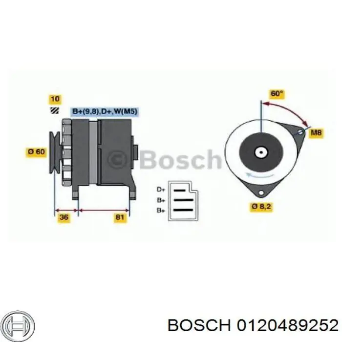 0120489252 Bosch alternador