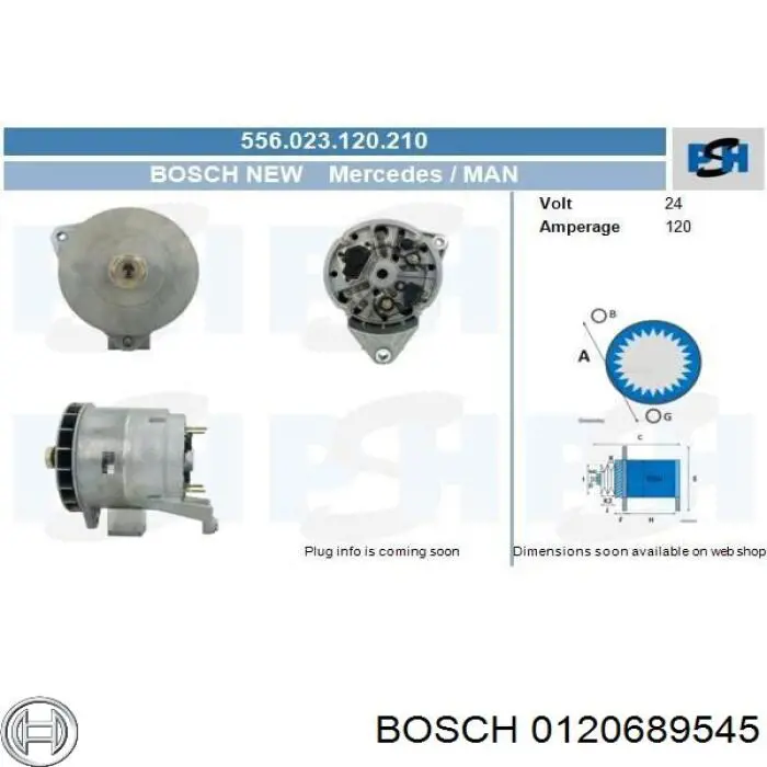 Generador Bosch 1986A00002