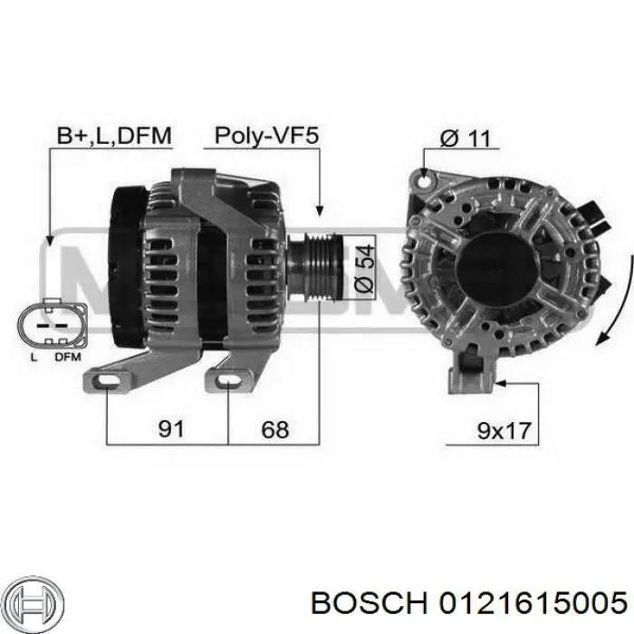 Generador Bosch 0121615005